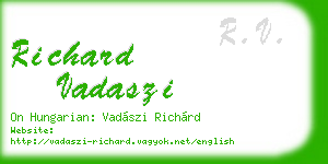 richard vadaszi business card